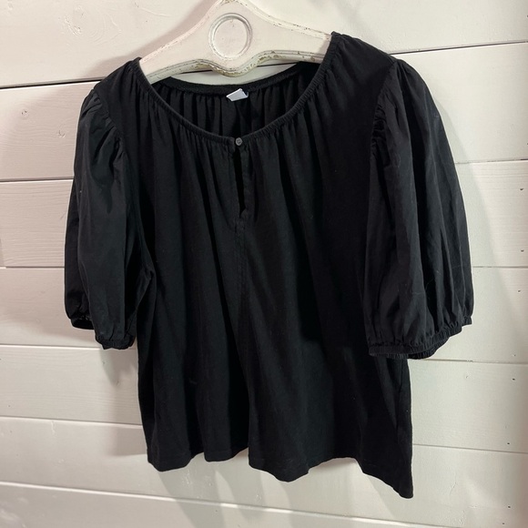 🖤 OLD NAVY – Black Puff Sleeve T-Shirt – Size XL - Picture 2 of 7